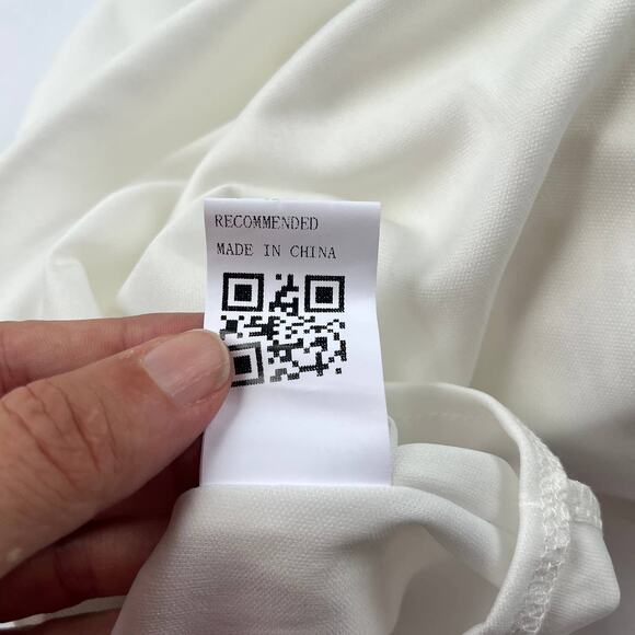 Chic Me Swiss Dot Blouse Sz M Coquette Fairycore Sheer Cottage White Ethereal - Picture 12 of 14